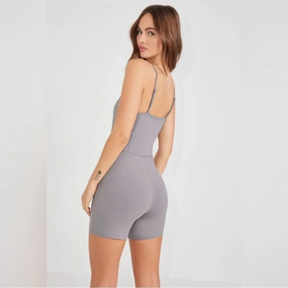 Garage Charcoal Sleeveless Romper - Picture 8 of 13